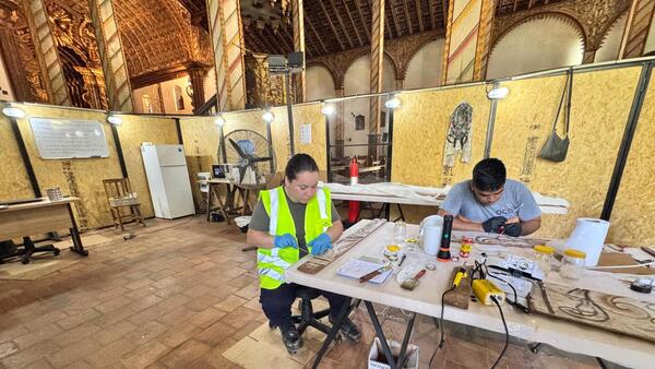 Templo de Yaguarón: Avanzan los trabajos de restauración
