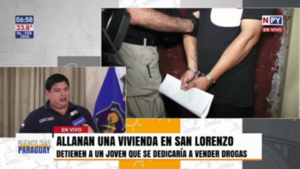 Detienen a joven con más de 2.000 dosis de droga en San Lorenzo