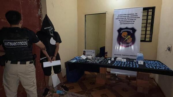 Cae supuesto microtraficante con carga de droga por valor de G. 100 millones en San Lorenzo