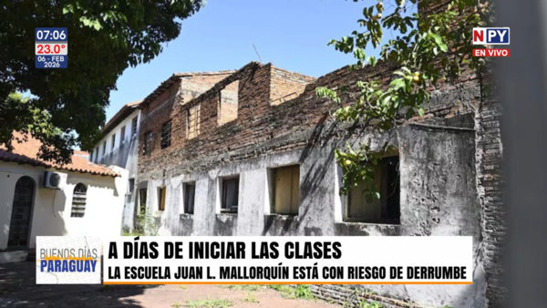 Grave deterioro en escuela de Sajonia a días del inicio de clases