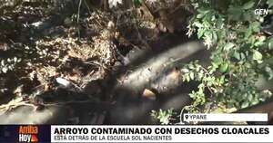 Diario HOY | Grave contaminación en arroyo de Ypané: apuntan a empresa de desagüe cloacal