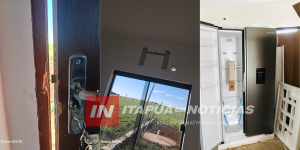 DELINCUENTES VACIARON UNA VIVIENDA EN SAN JUAN DEL PARANÁ