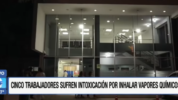 Trabajadores intoxicados por vapores químicos en Luque