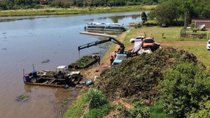 EBY avanza con la limpieza del subembalse del arroyo Poti’y