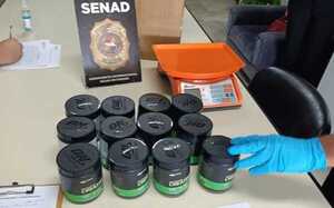 Incauta marihuana “vip” oculta en frascos de creatina provenientes de EE.UU. - La Tribuna