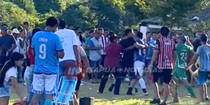 PARTIDO DE FÚTBOL TERMINÓ EN INTENSA RIÑA EN JESÚS