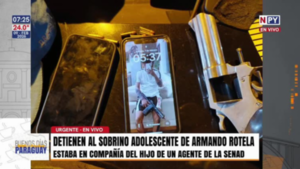 Caen el sobrino de Armando Rotela y el hijo de un agente de la SENAD con un fusil de guerra