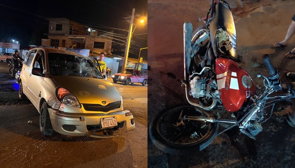 Motociclista gravemente herido tras choque con automóvil en Ñemby - trece