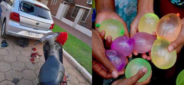 Guerra de globos con agua terminó en accidente en Concepción - trece