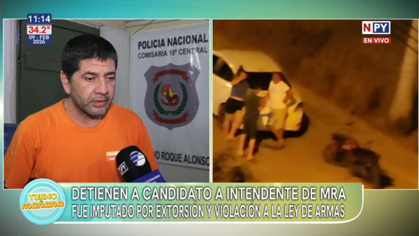 Detienen candidato a intendente de Mariano R. Alonso imputado por extorsión y violación de la ley de armas