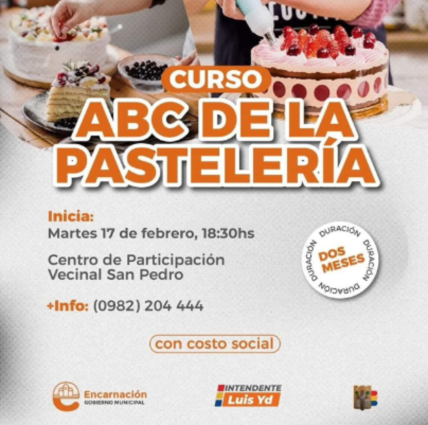 Lanzan Curso “ABC de la Pastelería” en el Centro de Participación Vecinal San Pedro