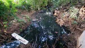 Camiones arrojan cloaca al arroyo Avay y enferman a Ypané