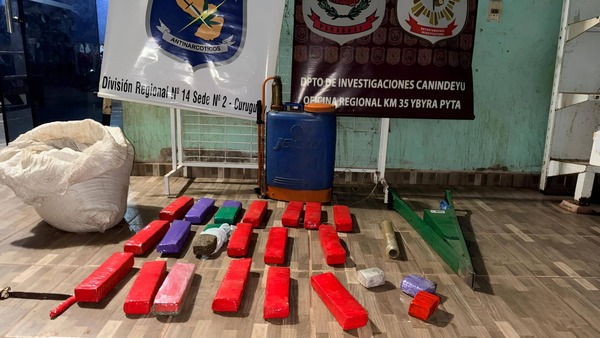Golpe antidrogas en Yby Pytá: Carga ilícita e incautación