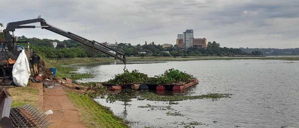 La draga anfibia Yacyretá XX se incorpora a la remoción de malezas en el subembalse