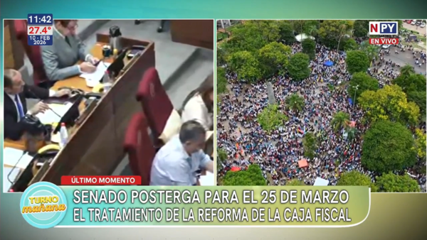 Senado posterga tratamiento de la reforma de la Caja Fiscal