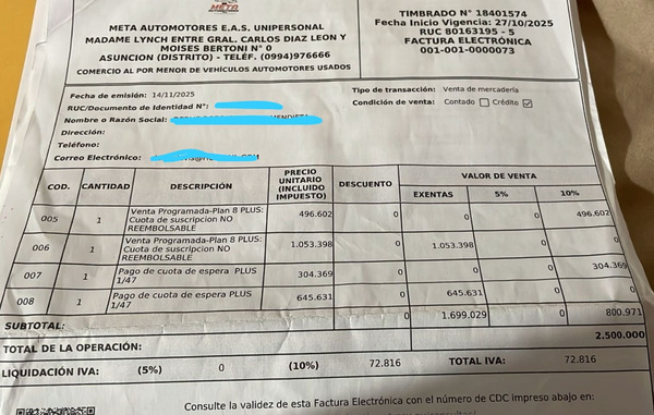 Playa de autos en Asunción acumula denuncias por estafa