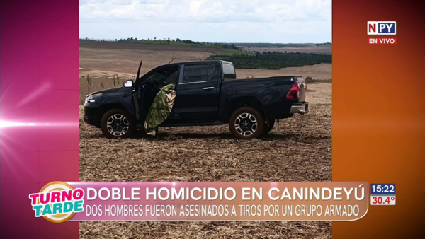 Doble homicidio en Canindeyú: dos hombres fueron asesinados a tiros por un grupo armado