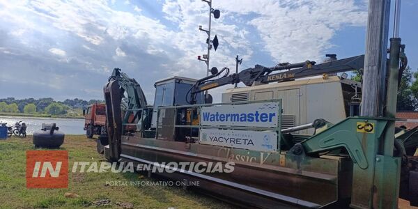 PRESENTARON LA DRAGA ANFIBIA YACYRETÁ XX PARA FORTALECER LIMPIEZA DEL POTIY