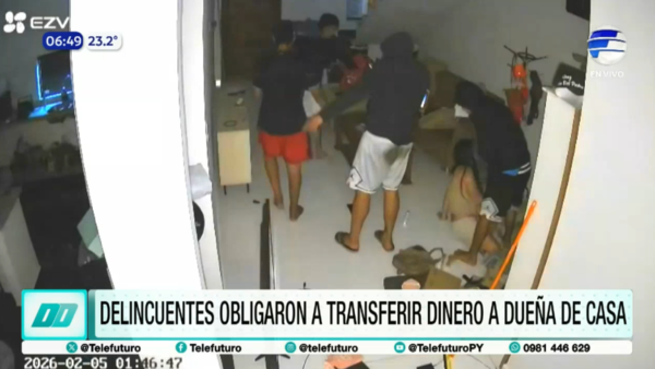 Asalto en Ñemby: delincuentes obligan a mujer a realizar transferencia bancaria