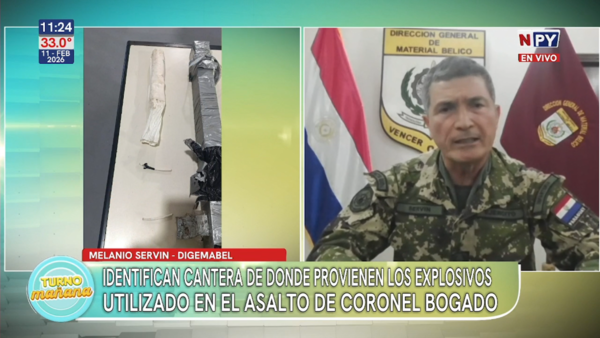 Identifican cantera de donde provienen los explosivos utilizados en el asalto en Coronel Bogado