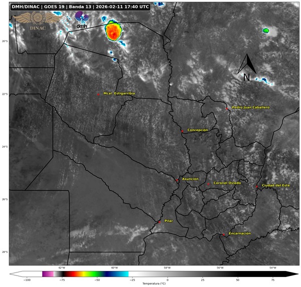 Alerta por tiempo severo: Tormentas de rápido desarrollo «amenazan» el norte del Chaco