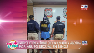 Interpol detiene a hombre buscado en Argentina por abuso sexual agravado contra una menor