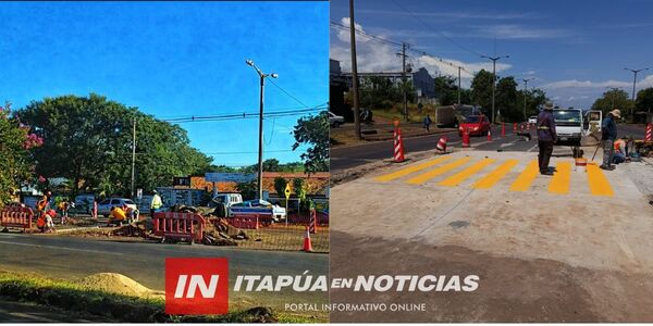 AVANZAN OBRAS DE SEGURIDAD VIAL EN LA RUTA PY01 EN ITAPÚA