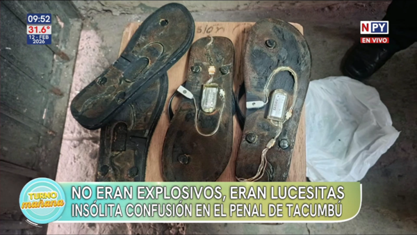 Zapatillas con artefacto de luces generan alarma en Tacumbú durante visita a recluso