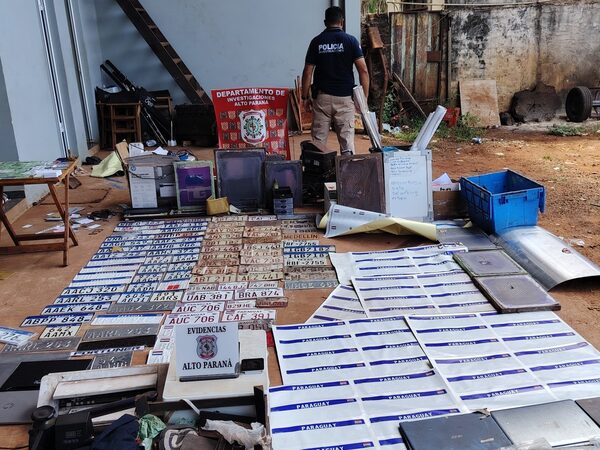 Desmantelan estructura criminal que falsificaba documentos y matrículas - trece