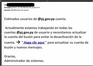 Alerta de Seguridad Informática – Intento de Suplantación de Identidad (Phishing)