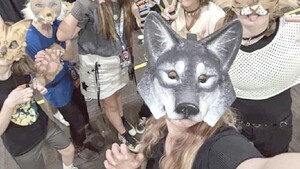 Máscaras, colas y orejas se venden a full por juntadas de “therians”