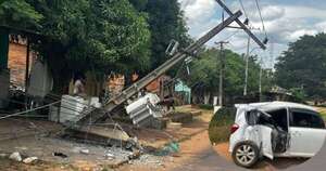 Diario HOY | Adolescente al volante choca contra poste de luz en Villarrica