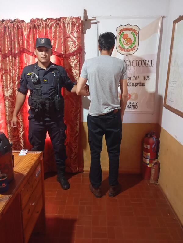 Aprehenden a joven tras denuncia por violencia intrafamiliar en Pirapó