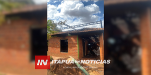 INCENDIO AFECTÓ UNA VIVIENDA EN EL DISTRITO DE NATALIO