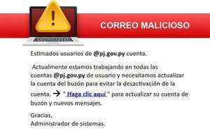 Alerta de “phishing” en el Poder Judicial - Nacionales - ABC Color