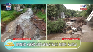 Tragedia en San Lorenzo: Niño desaparece arrastrado por raudal en obra inconclusa