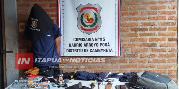 APREHENDEN A HOMBRE EN CAMBYRETÁ TRAS SUPUESTO HECHO DE HURTO