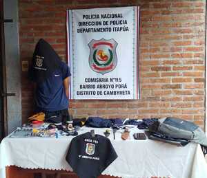 Aprehenden a hombre con antecedentes por hurto y recuperan objetos robados en Cambyretá