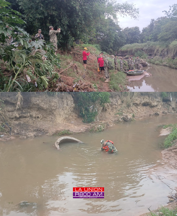 Intenso operativo: Bomberos y Militares reanudan la búsqueda de Tobías, el niño arrastrado por el raudal en San Lorenzo