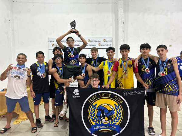 Elite Volleyball de Encarnación brilla en torneo nacional y conquista múltiples podios