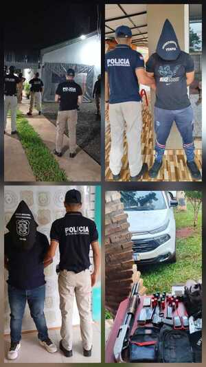 Dos personas fueron detenidas y se incautaron armas de fuego, celulares y otros elementos vinculados a la investigación