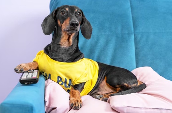 ¿Dejarías prendida la TV a tu perrito cuando se queda solo?