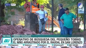 Buscan a Tobías en túneles de San Lorenzo tras percibir fuertes olores