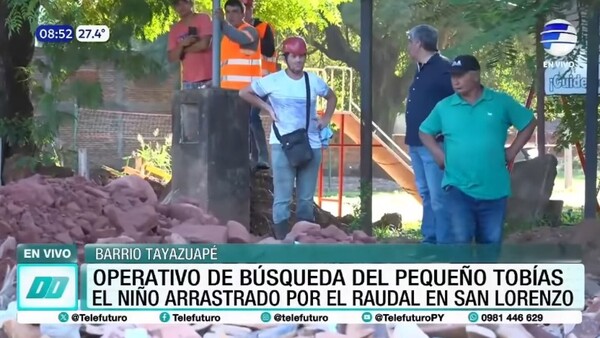 Buscan a Tobías en túneles de San Lorenzo tras percibir fuertes olores