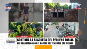 Continúa la búsqueda de Tobías Suárez, arrastrado por un raudal en San Lorenzo