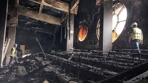 Inician evaluación estructural de la Catedral San Blas tras el incendio