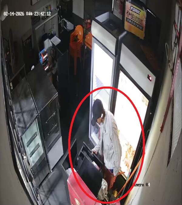 Reducto: captan en video a ladrón que robó en local gastronómico - Policiales - ABC Color