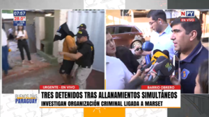 Tres detenidos tras allanamientos simultáneos: investigan organización criminal ligada a Marset