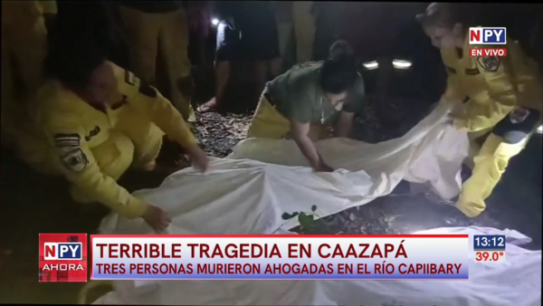 Tres personas mueren ahogadas en el río Capiibary en Caazapá