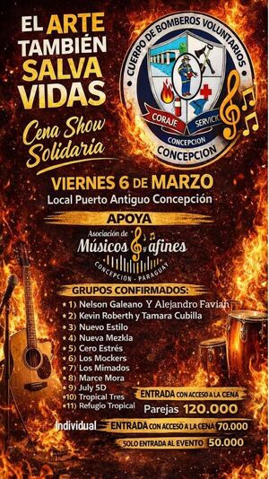 Bomberos organizan cena show solidaria para adquirir nuevos vehículos de rescate - Concepción al Día